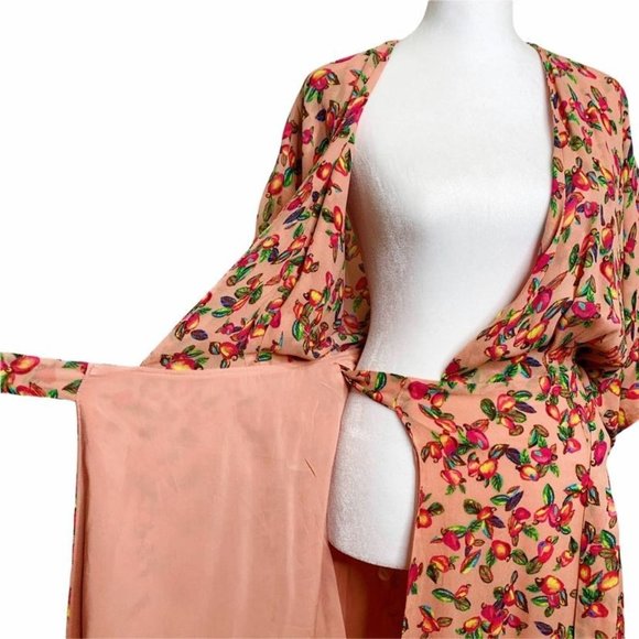 FARM Rio RARE Pink Wrap Tie Dress Mango Tropical - Picture 6 of 16